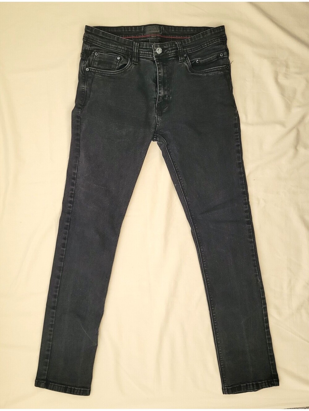 Steve's Jeans Men's 32x32 Black Slim Straight Stretch Denim Jeans Dark Wash